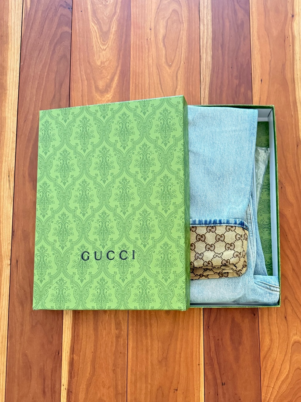 Gucci Light Blue Skinny Jeans with GG Logo Cuff